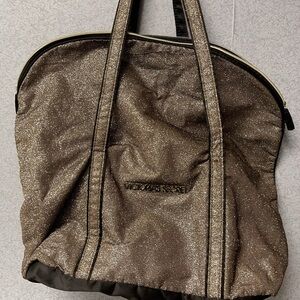 Victoria Secret gold glitter bag